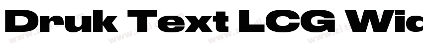 Druk Text LCG Wide M字体转换